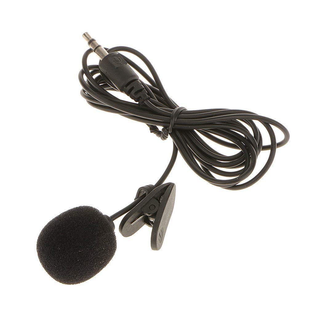 Exxelo Professional Mini Microphone 3.5mm Omnidirectional Condenser Clip on Noice Cancelling Lav Mic for Smartphones, Lapt
