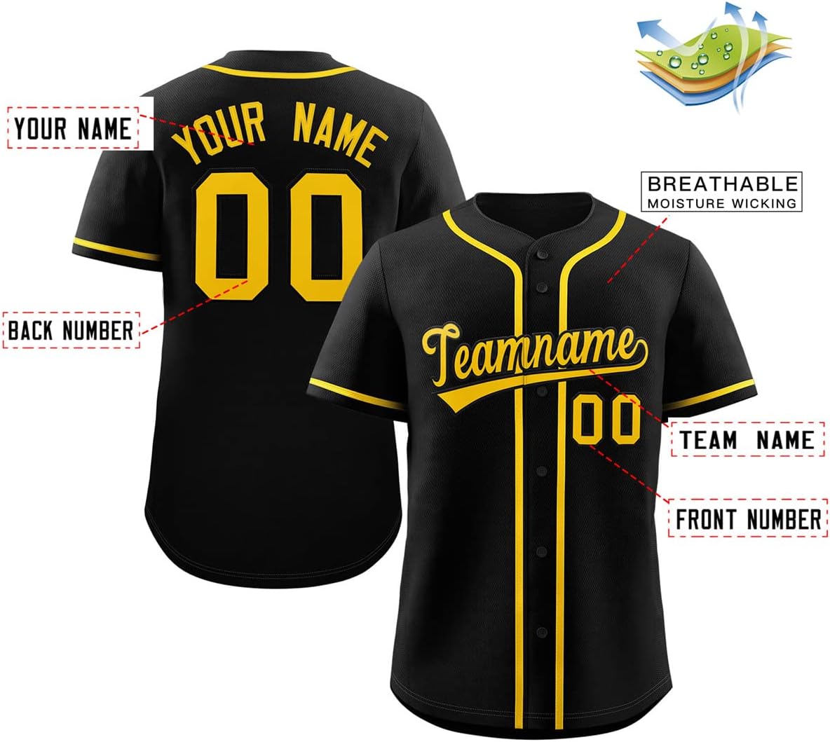 KXK Custom Baseball Jersey Stitched Personalized Baseball Shirts Sports Uniform for Men Women Boy - Image 3