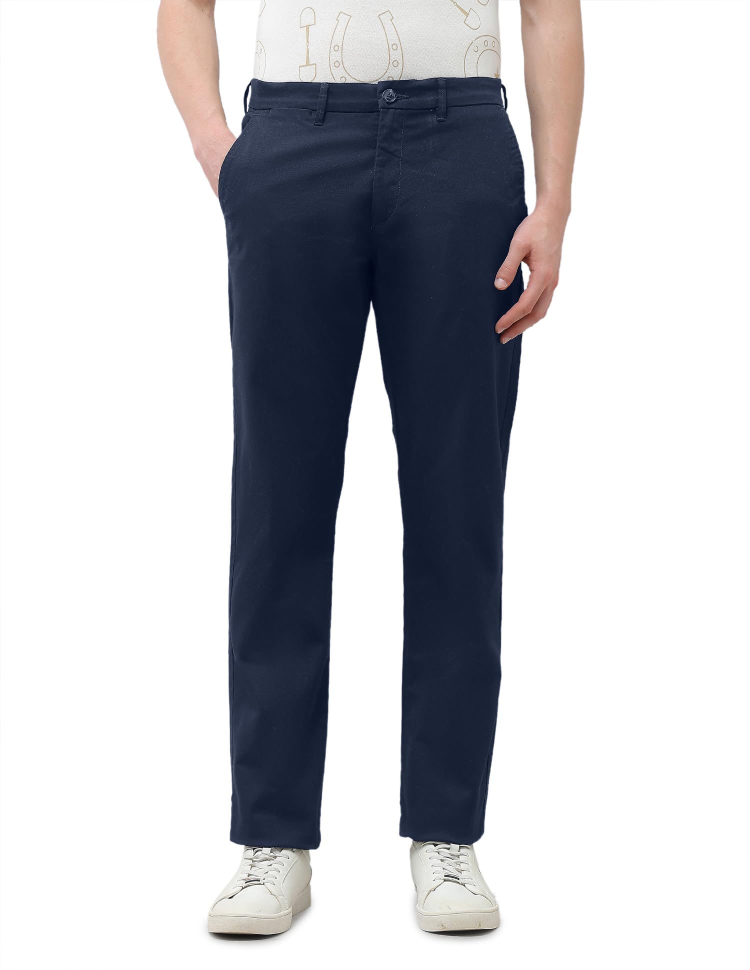 U.s.Polo Association Men's Solid Riley Straight fit Trousers-image-21