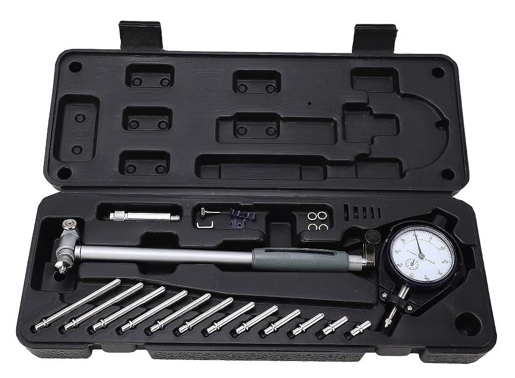 Alesametro con Comparatore Centesimale 50-160 mm, Indicatore del diametro interno in Lega di Alluminio Calibro del diametro interno per Cilindri (50-160 mm)
