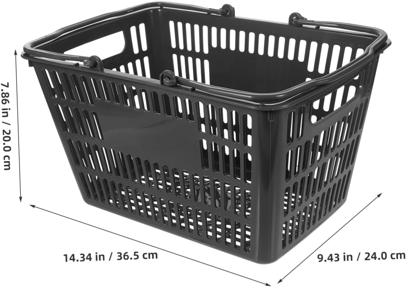 Sosoport Portable Shopping Basket Small Plastic Grocery Tote Handles Versatile Storage Organizer for Bathroom and Supermarket Lightweight and Collapsible Random Color
