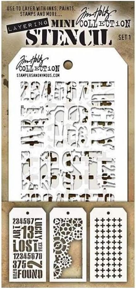 Stampers Anonymous SPATHMST.1 Tim Holtz Mini #1 Layering Stencil