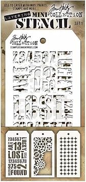 Stampers Anonymous SPATHMST.1 Tim Holtz Mini #1 Layering Stencil