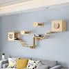 Cat Shelves - Cat Wall Shelves Cat Beds Cat Wall Furniture 5 Pcs Wall Wood Cat Climber Set - 1 Cat Condos Houses 2 Cat Shelves 1 Ladders 1 Sisal Cat Scratching Post C5