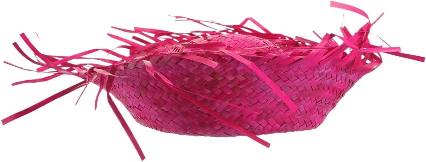 Straw Hat Woven Lightweight Breathable Sun Shade Beach Summer Party Accessory Hawaiian Hat for Adults