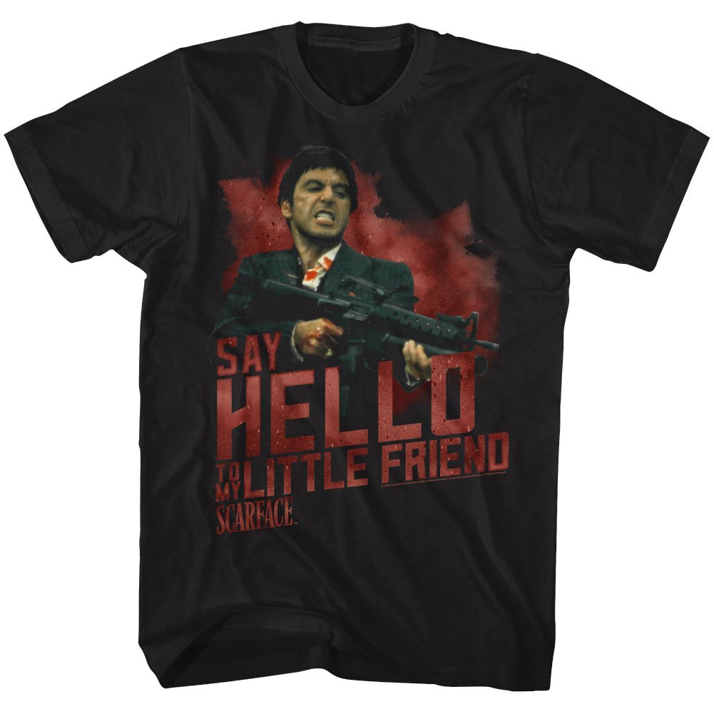 American Classics Scarface Say Hello Black Adult T-Shirt Tee