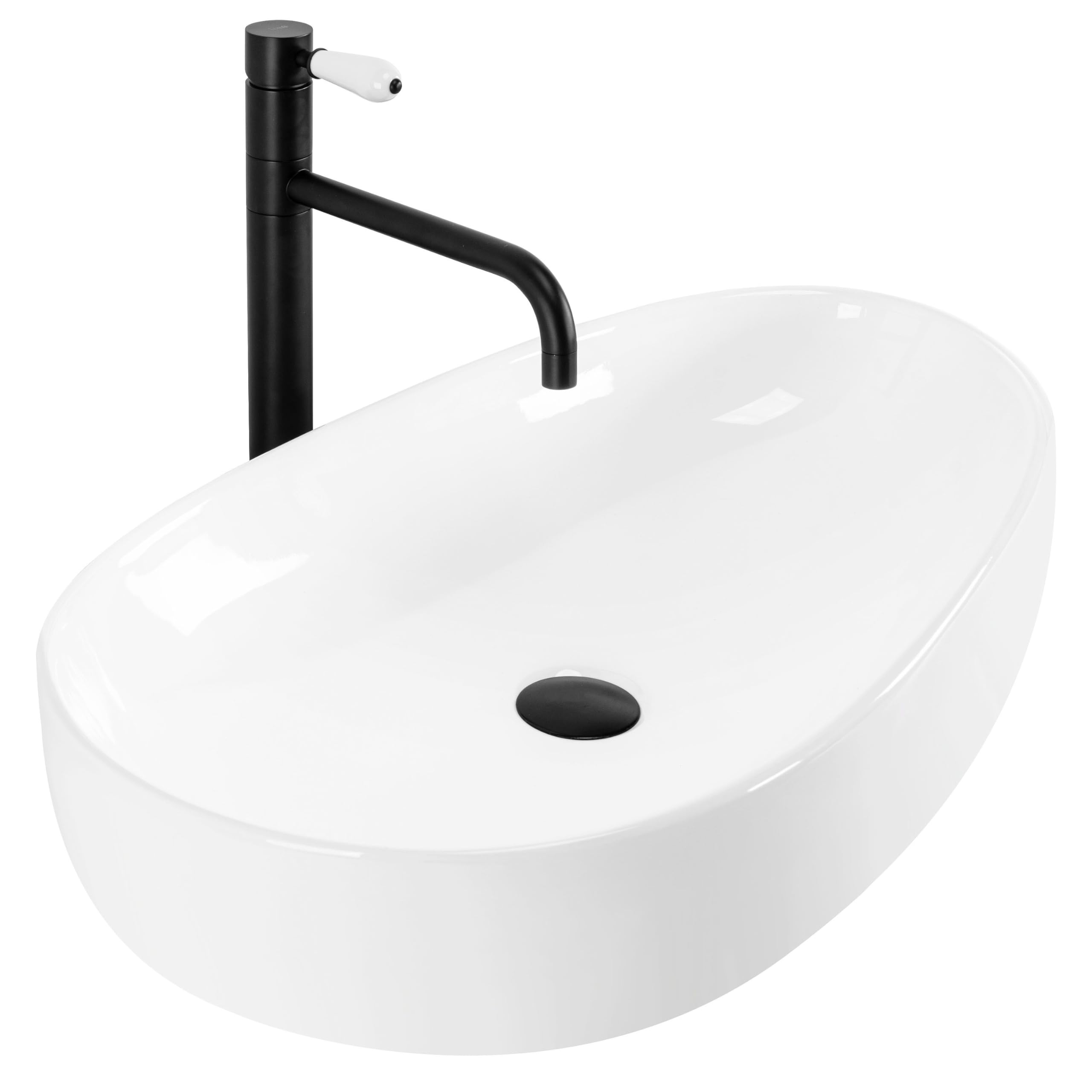 Lavabo Sobre Encimera Rea Sandra White 65X40X13Cm