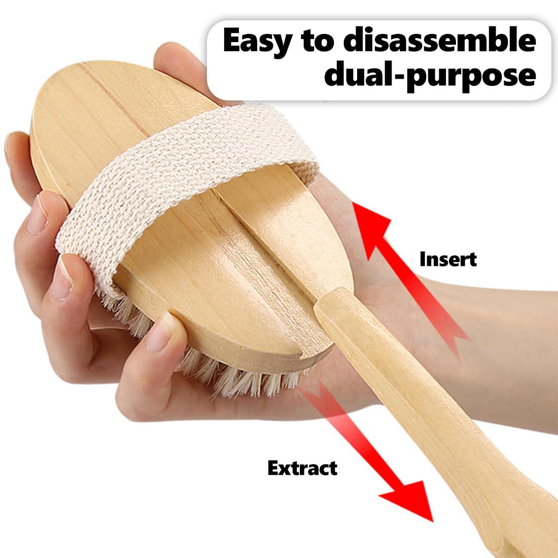 Back Scrubber for Shower,Exfoliator Body Brush,Shower Brush for Exfoliating Skin and A Soft Scrub Long Handle Bath Brush Cleans The Body Easily - Image 2