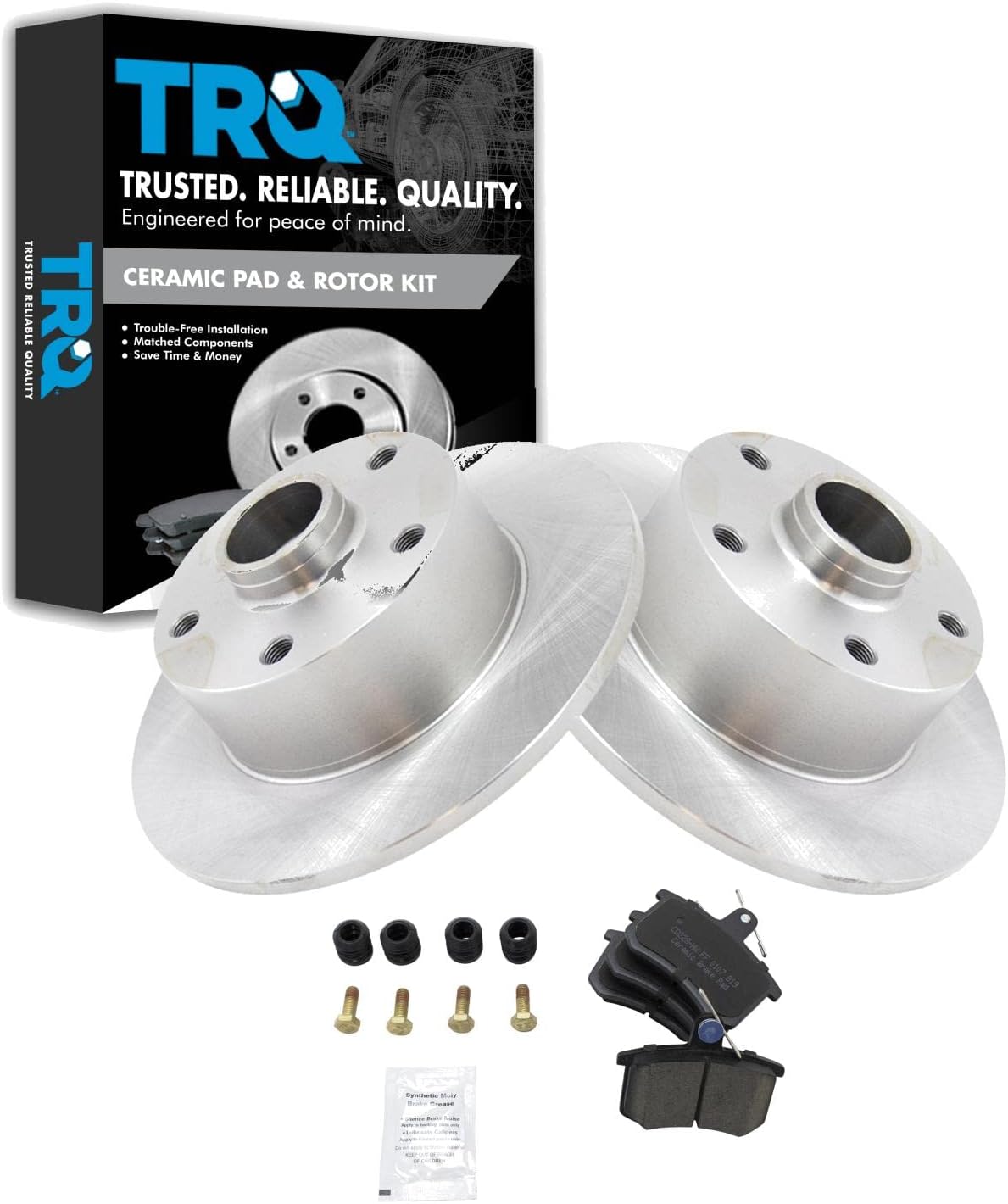 TRQ Rear Brake Pad & Rotor Kit for 1996-1997 Audi A4