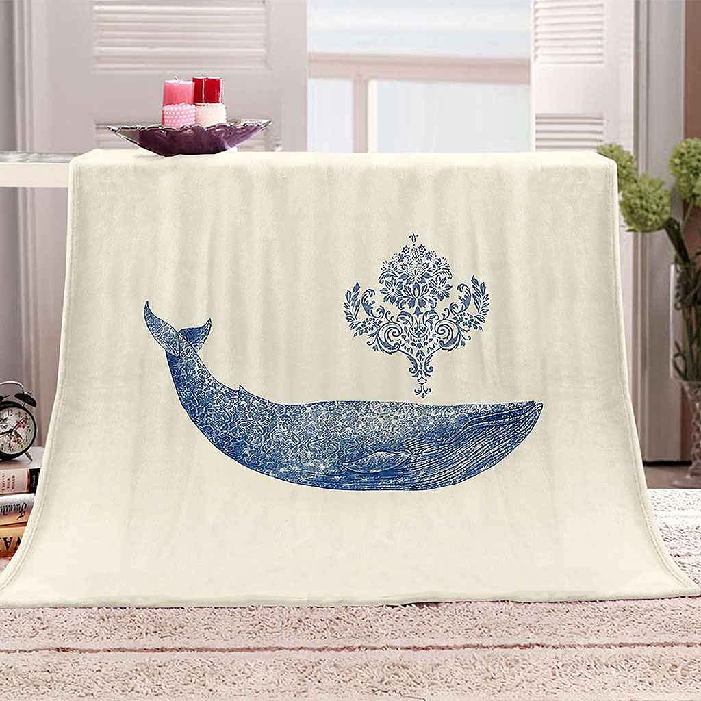 Couverture flanelle douce au design abstret 150X200Cm haut de gamme