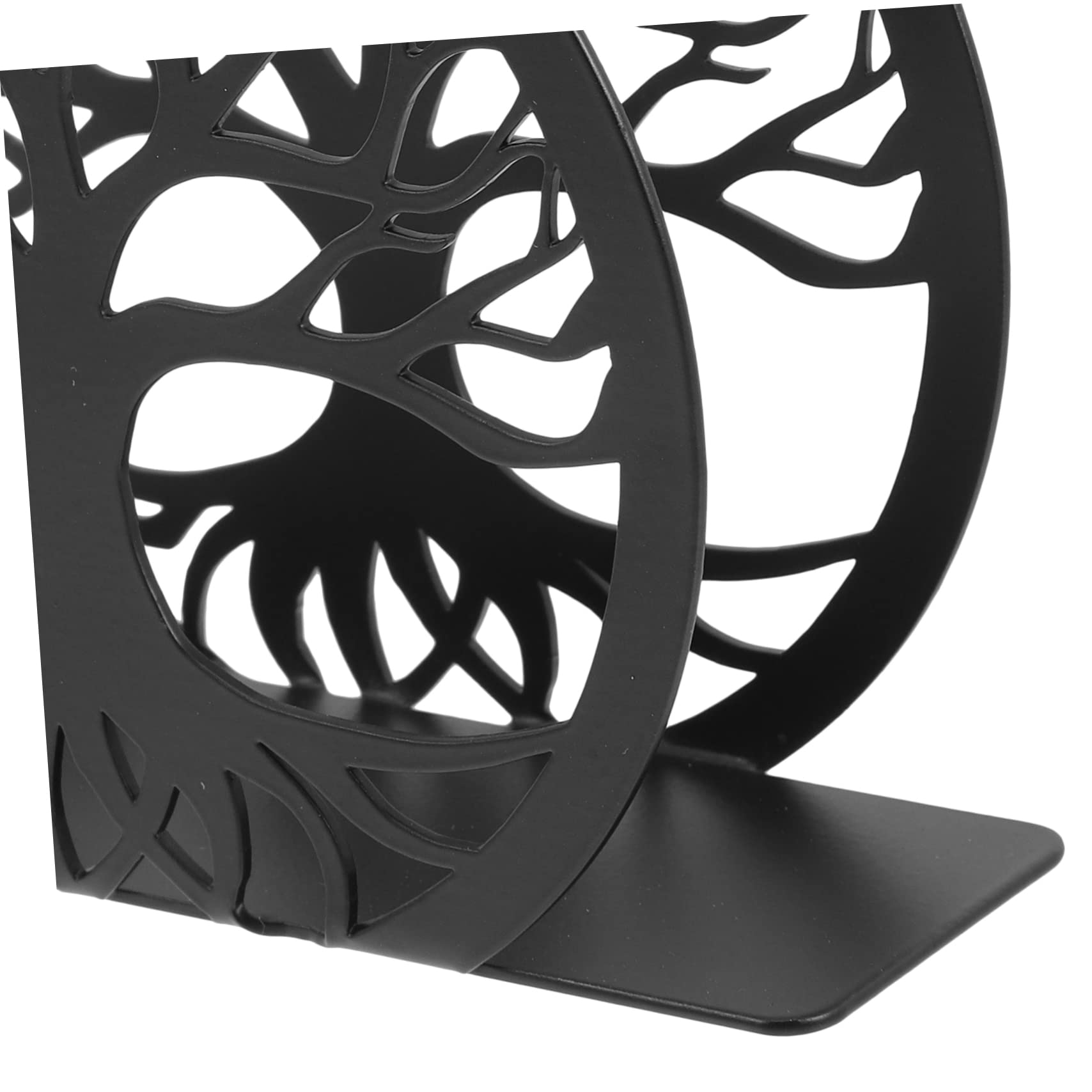 Negro Servilletero Diseño Hueco Decorativo de Acero Inoxidable de Mesa