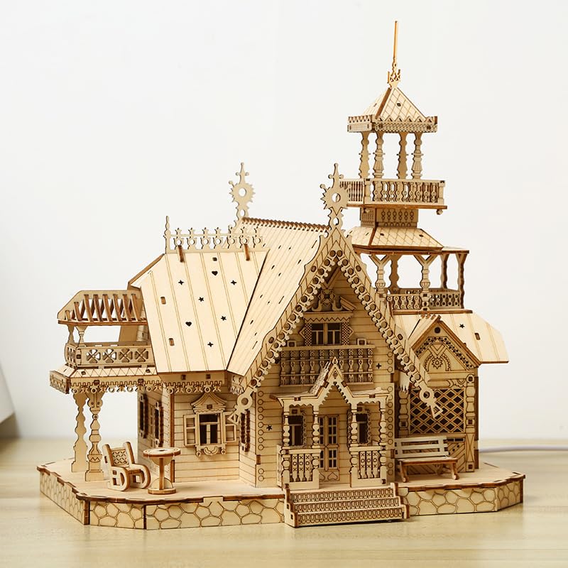 Maison de poupée puzzle en bois 3D kit de constructeur adulte