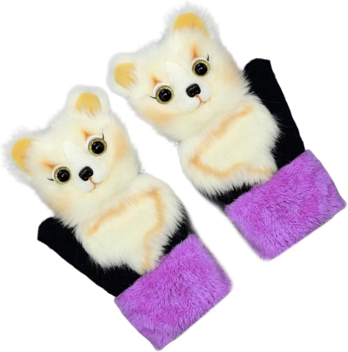 Portable and Comfortable Plush Winter Gloves for Adorable Creative Design, Thickened and Warm Mittens for Outdoor Travel in Cold Weather