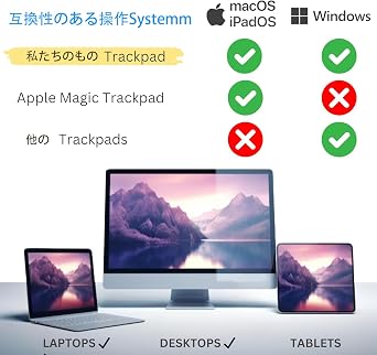 Wireless Multi-Touch Trackpad - Mac and PC Bluetooth Apple Magic Trackpad 3 Alternative, Touch Pad Mouse Compatible with Windows and Apple Devices White