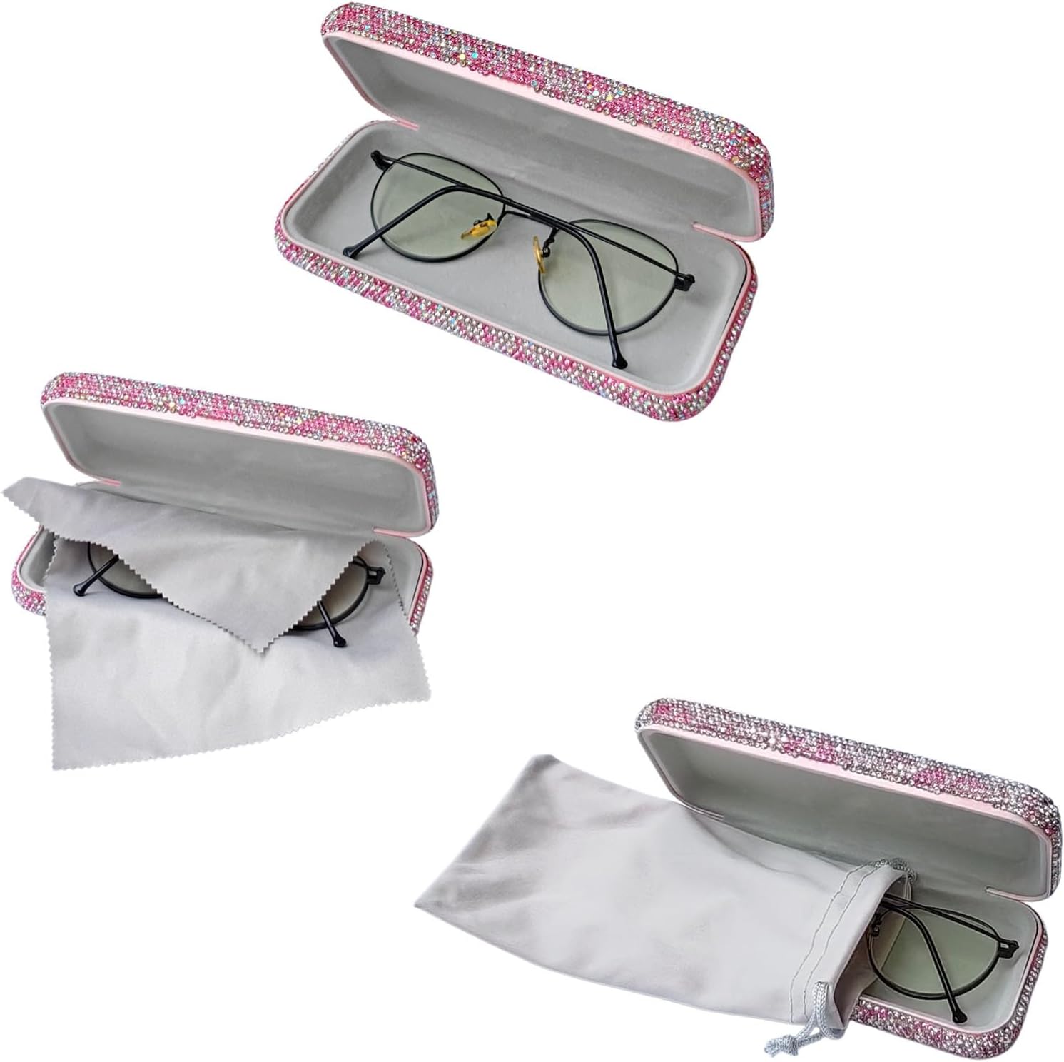 Diamond Glasses Case Hard Storage Box Protective Case image 5