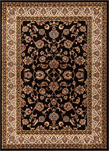 Well Woven Barclay Sarouk Black Traditional Area Rug 6'7'' X 9'6'
