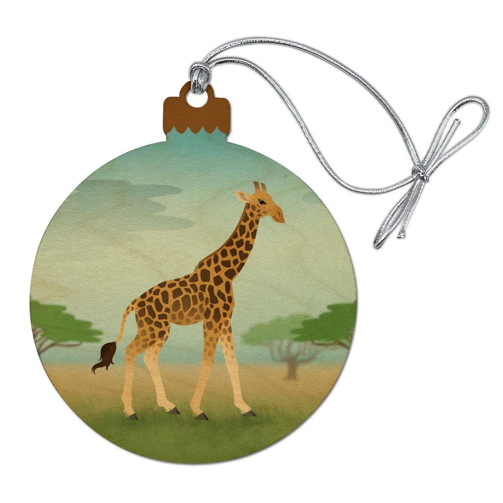 GRAPHICS & MORE Giraffe in Africa Wood Christmas Tree Holiday Ornament-image-3