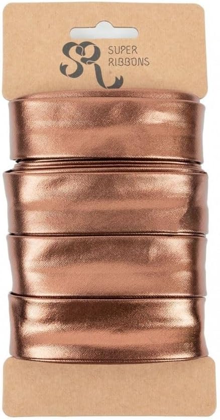 Gold Liquid Metallic Bias Binding Tape Suitable for Dressmaking - Sold per Pack