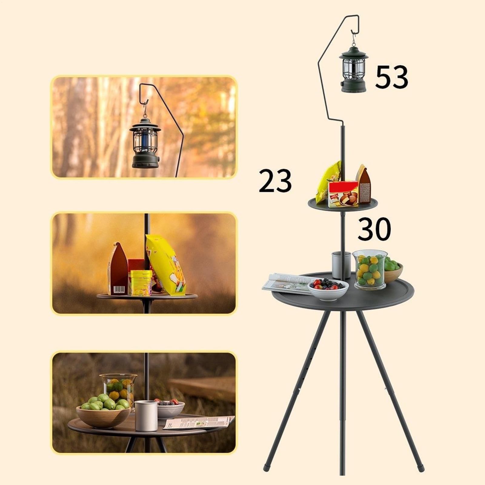 Table de camping pliable portable d'extérieur, table de camping pliable, table d