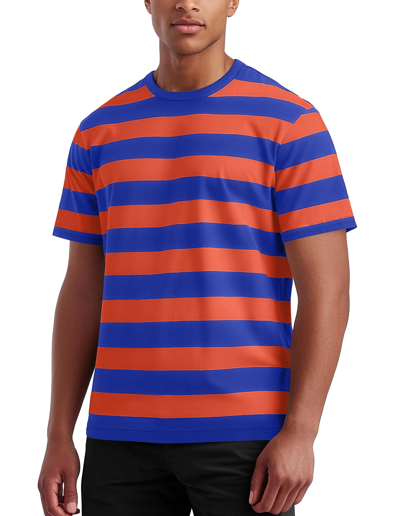 ZengjoMens Striped Shirt Short Sleeve T-Shirts
