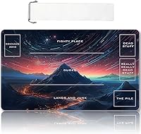 Vista 45 de Tapete de juego MTG cosido de alta calidad con zonas y respaldo de goma antideslizante, tapete de juego TCG para MTG y otros juegos de cartas, Dkt