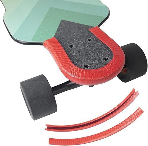 IWONDER Protector de cubierta de patineta, protección de borde largo, tira de parachoques de cubierta, cubierta de goma duradera que absorbe los
