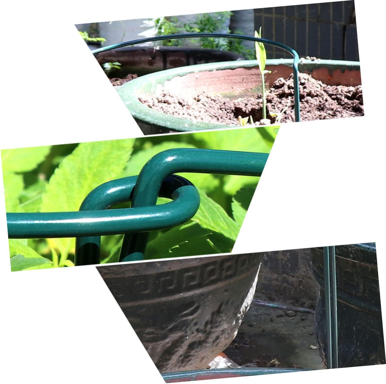 4pcs Garden Trellis Flower Support Frame Plant Support for Bushy Climbing Plants Detachable Design Green Color