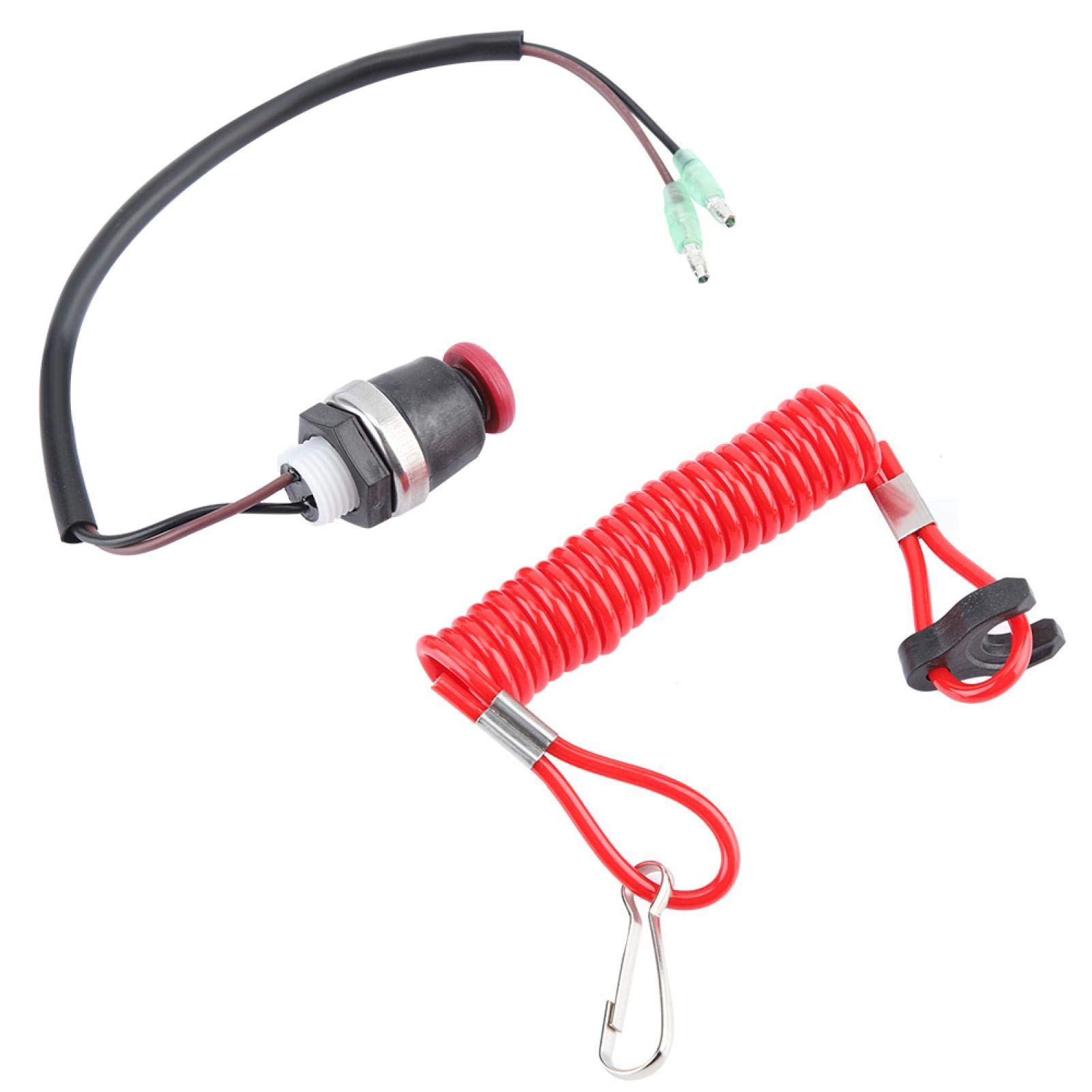 Qiilu Außenborder Switch Sicherheitsleine, Motor Zündung Switch Kabel für Marine Tohatsu
