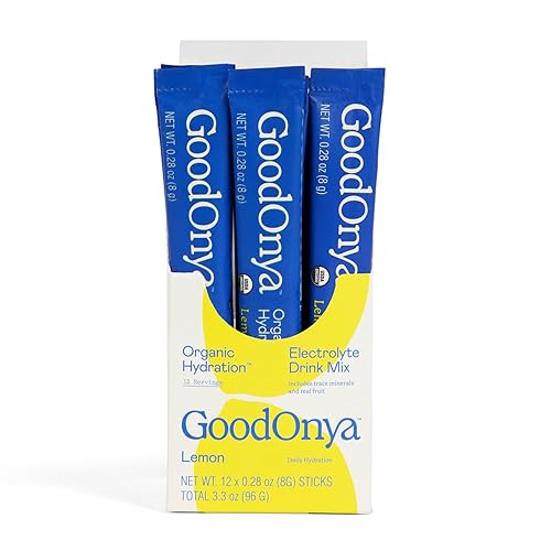 Miniatura 3 de GOODONYA Hydrate - Polvo de electrolitos orgánicos, paquetes de barras de viaje, 12 unidades, minerales, jugo de limón real, sal rosa del Himalaya,
