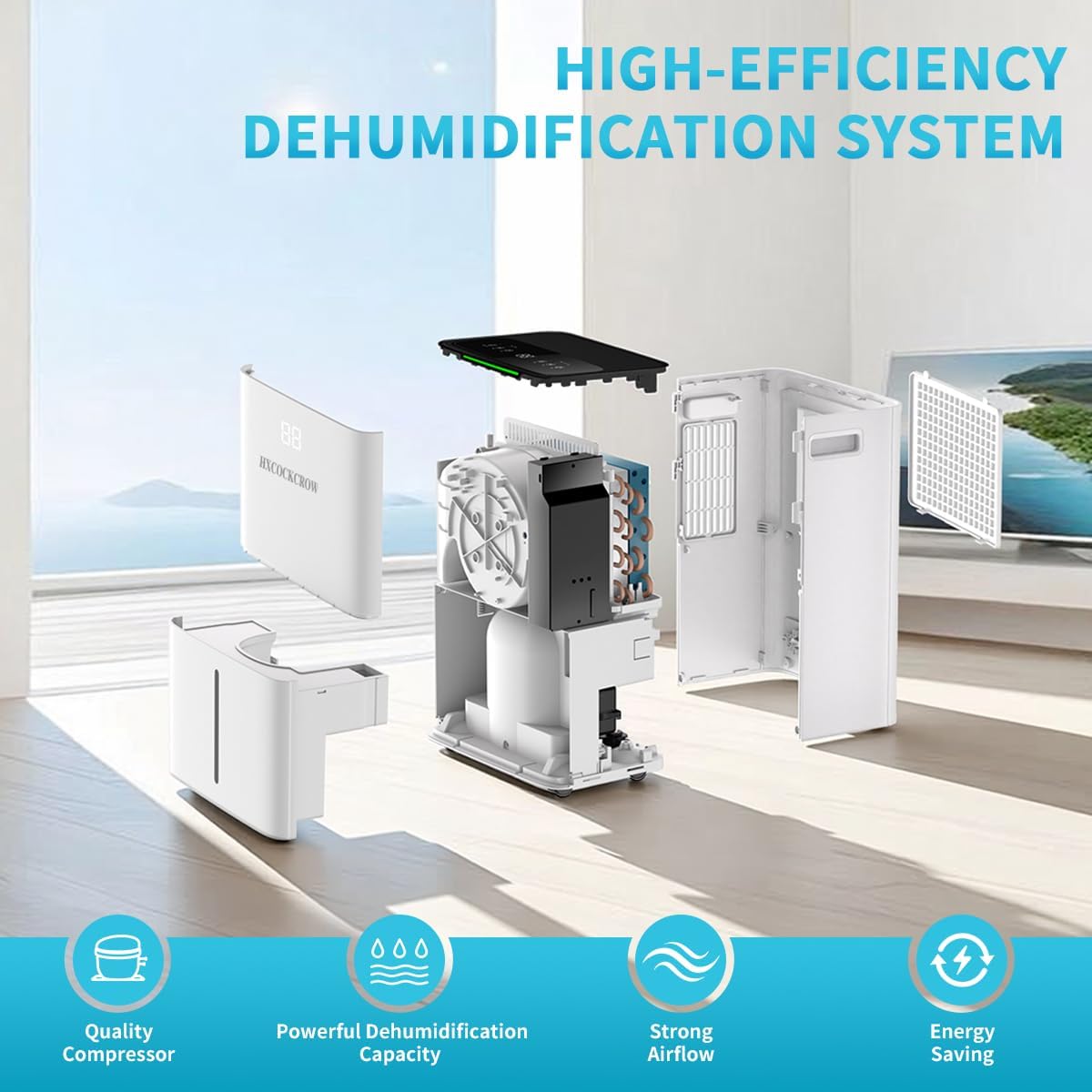Dehumidifier for Home Basement, 34 Pints Dehumidifiers with Drain Hose for 1500 Sq. Ft Bedroom Bathroom Small Room RV, 3 Working Modes, Smart Humidity Control, 24H Timer, Auto Defrost 5 61OF1PkODSL. AC SL1200
