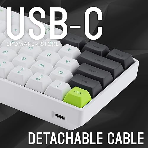 Miniatura 7 de Teclado mecánico de teclas intercambiables con retroiluminación RGB NKRO IP6X impermeable cable tipo C para WinMacJugar SKYLOONG SK61 61 de EPOMAKER
