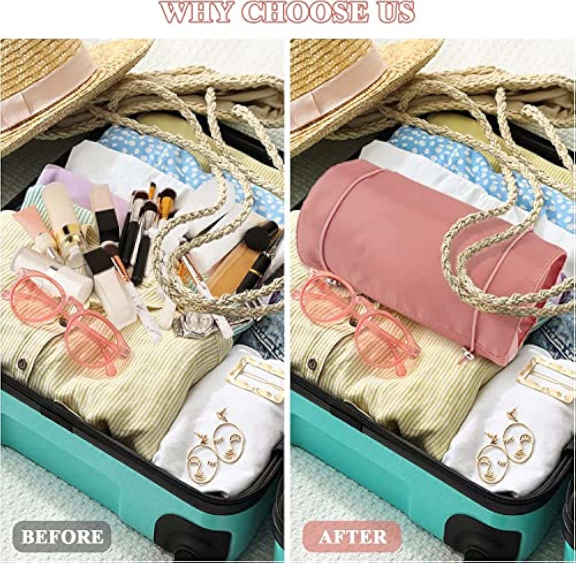 Detachable Cosmetic Bag, 4 in 1 Portable Toiletry Organizer