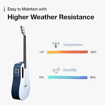 Blue LAVA Touch - Guitarra electroacústica con funda AirFlow