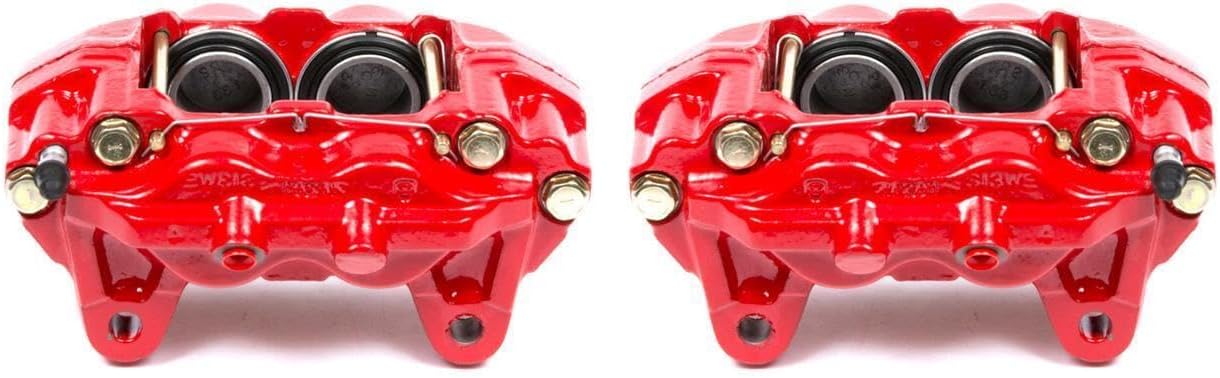 Power Stop Front S2632 Pair of High-Temp Red Powder Coated Calipers For Toyota Sequoia 2001-2003, Toyota Tundra 2000-2003 [Model Specific]