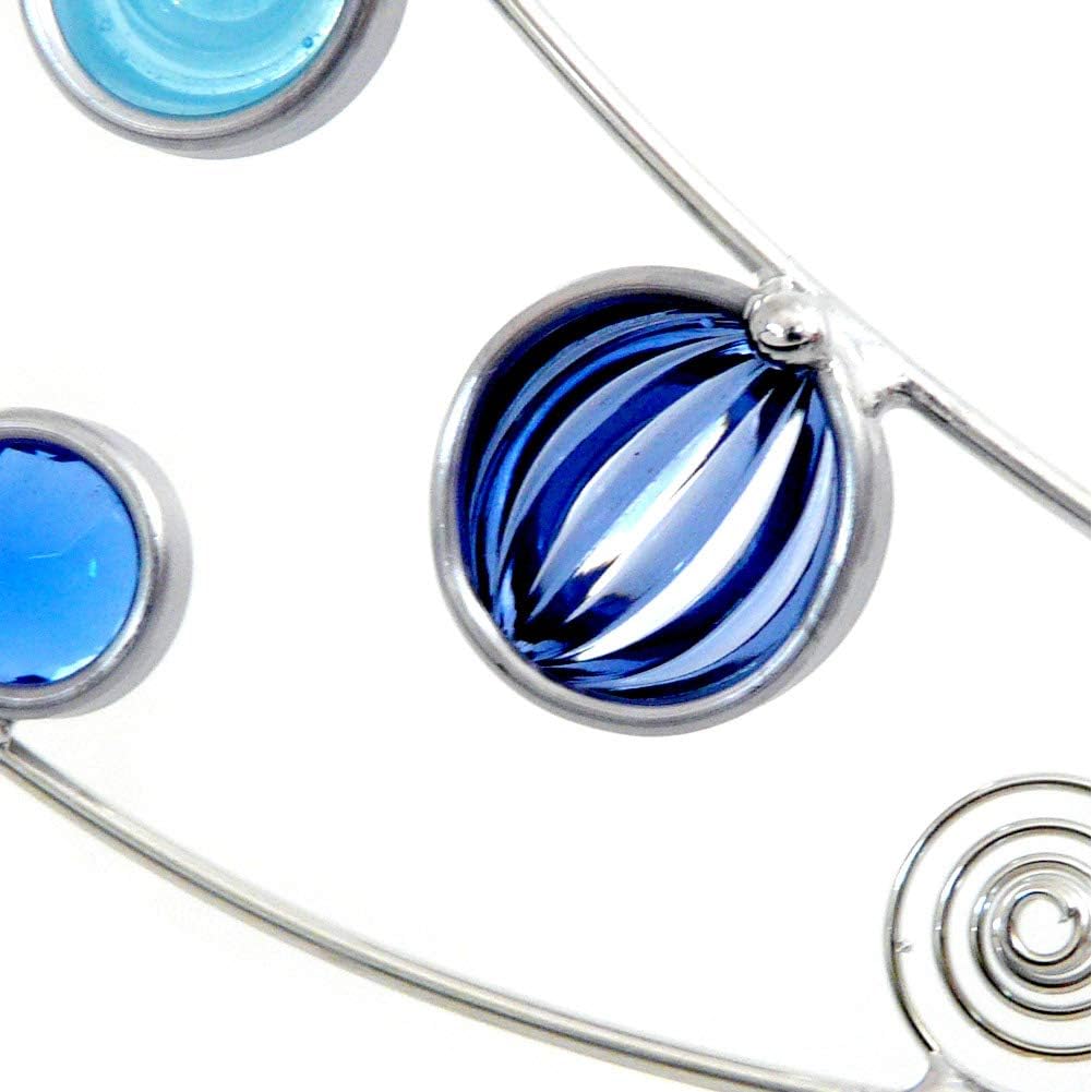 American Made Blue Moon Wirework Suncatcher, 9x5 Inches