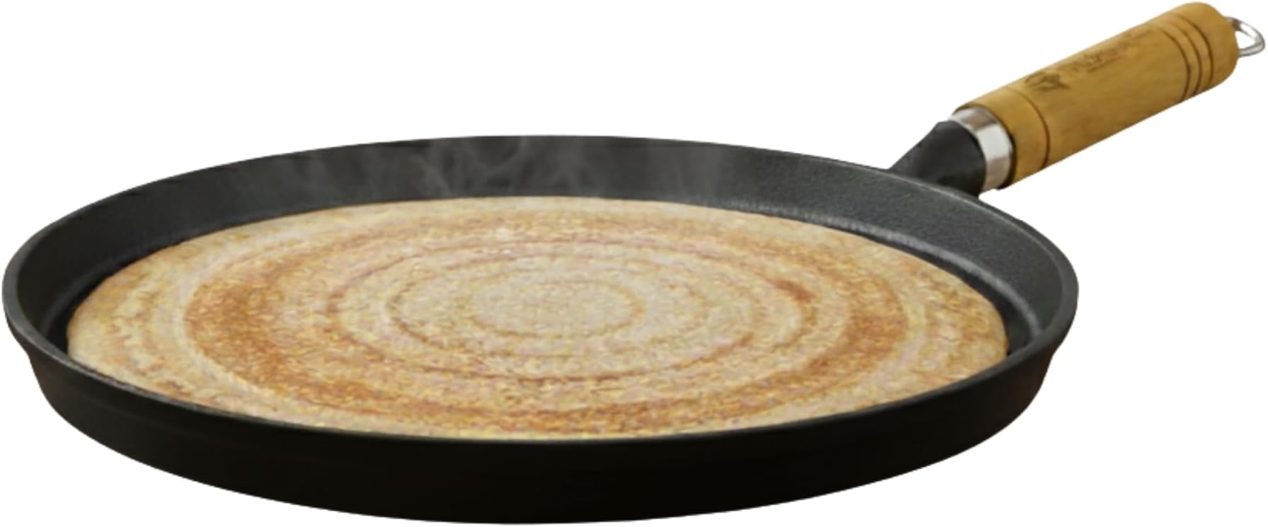 TRILONIUM Unicorn Wht10 Pre-Seasoned Cast Iron Tawa 26 Cms, Weighs 1.5 Kgs, Black