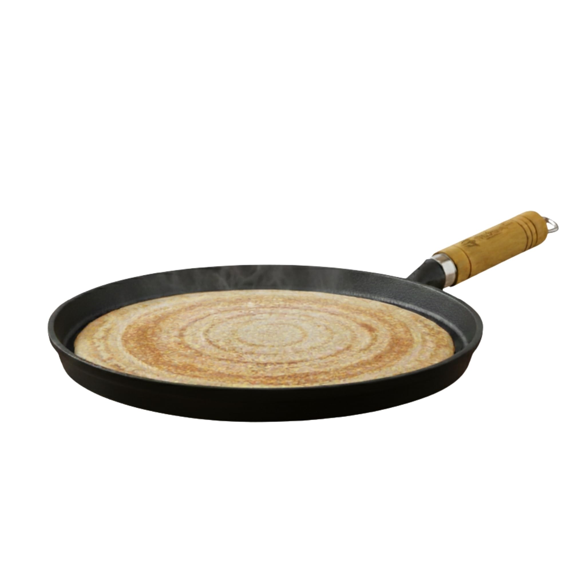 TRILONIUM Unicorn Wht10 Pre-Seasoned Cast Iron Tawa 26 Cms, Weighs 1.5 Kgs, Black