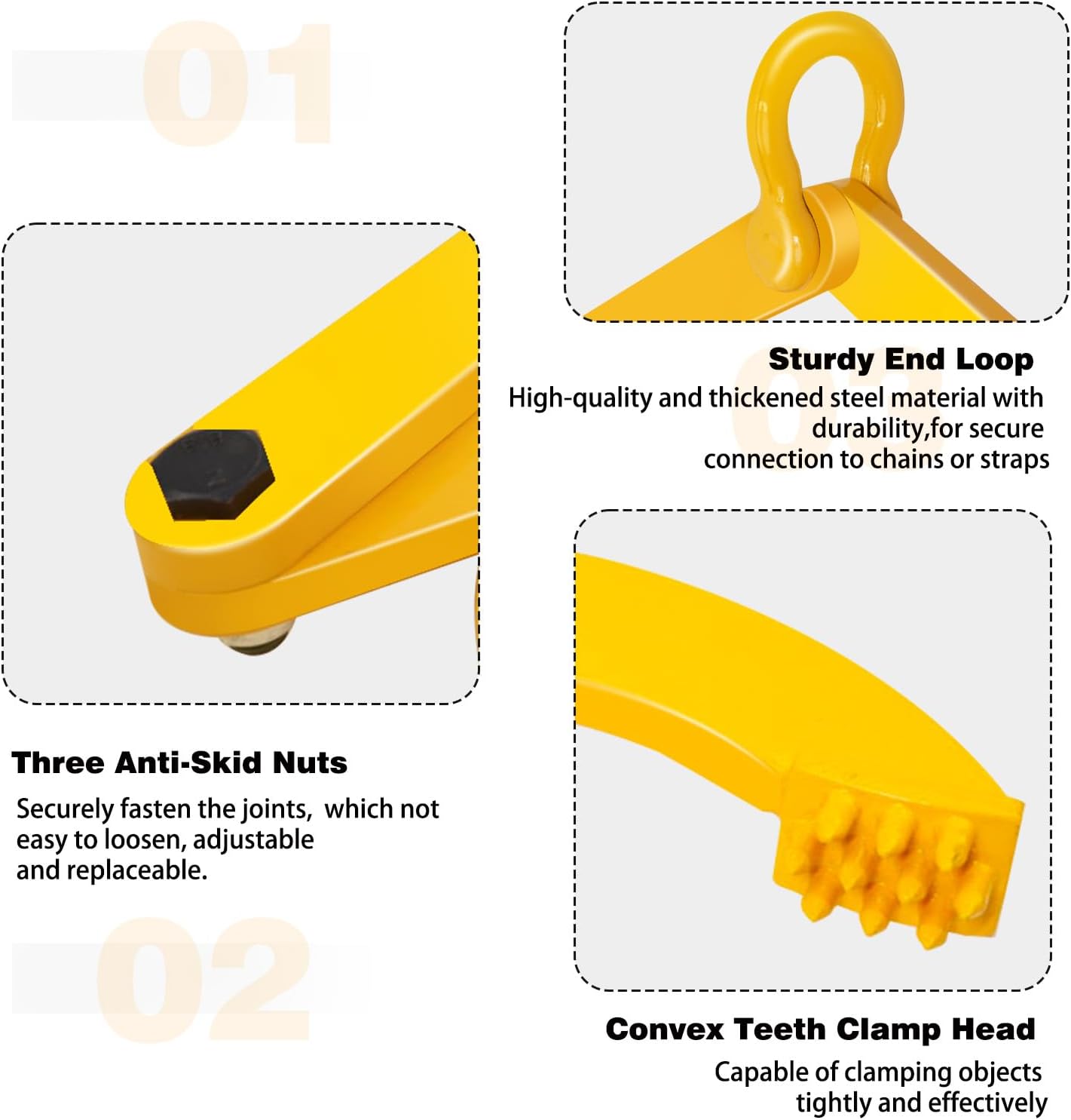 Pallet Puller,3T/6600 LBS Capacity Pallet Jack Puller,Heavy Duty Single Scissor Clamp for Forklift Chain,Pulling Pallets,6.7 Inch Jaw Opening