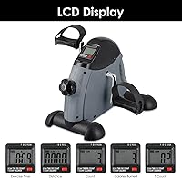 Vista 5 de Mini Exercise Bike, himaly Under Desk Bike Pedal Exerciser Portable Foot Cycle Arm & Leg Peddler Machine with LCD Screen Displays