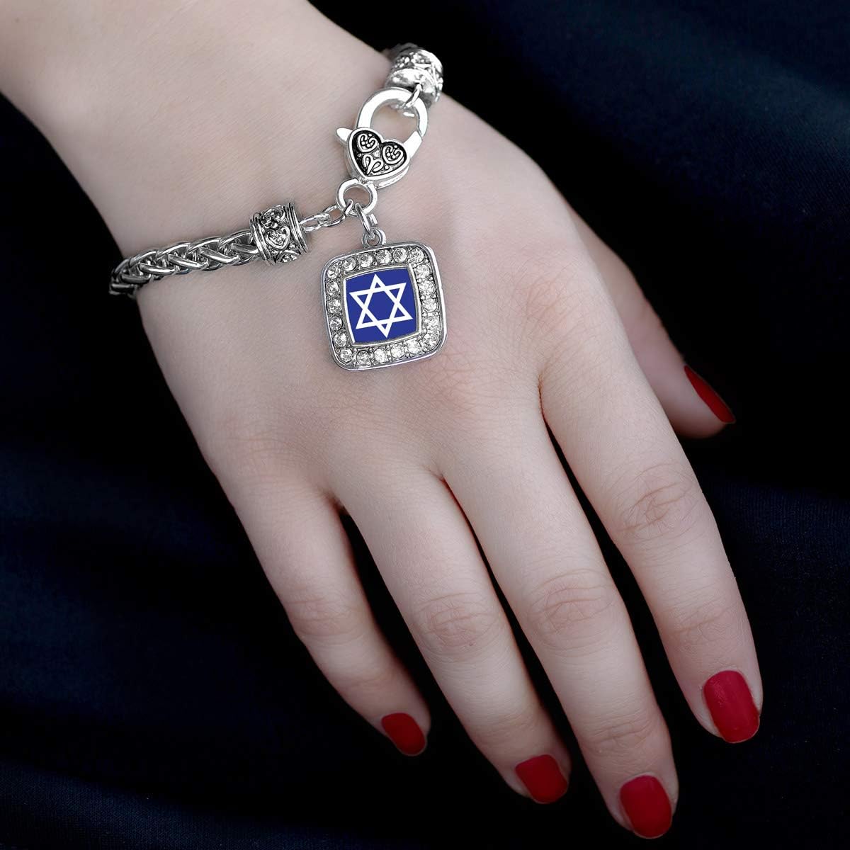 Miniatura 5 de Inspired Silver - Pulsera cuadrada de plata con dije de circonita cúbica, Circonita cúbica