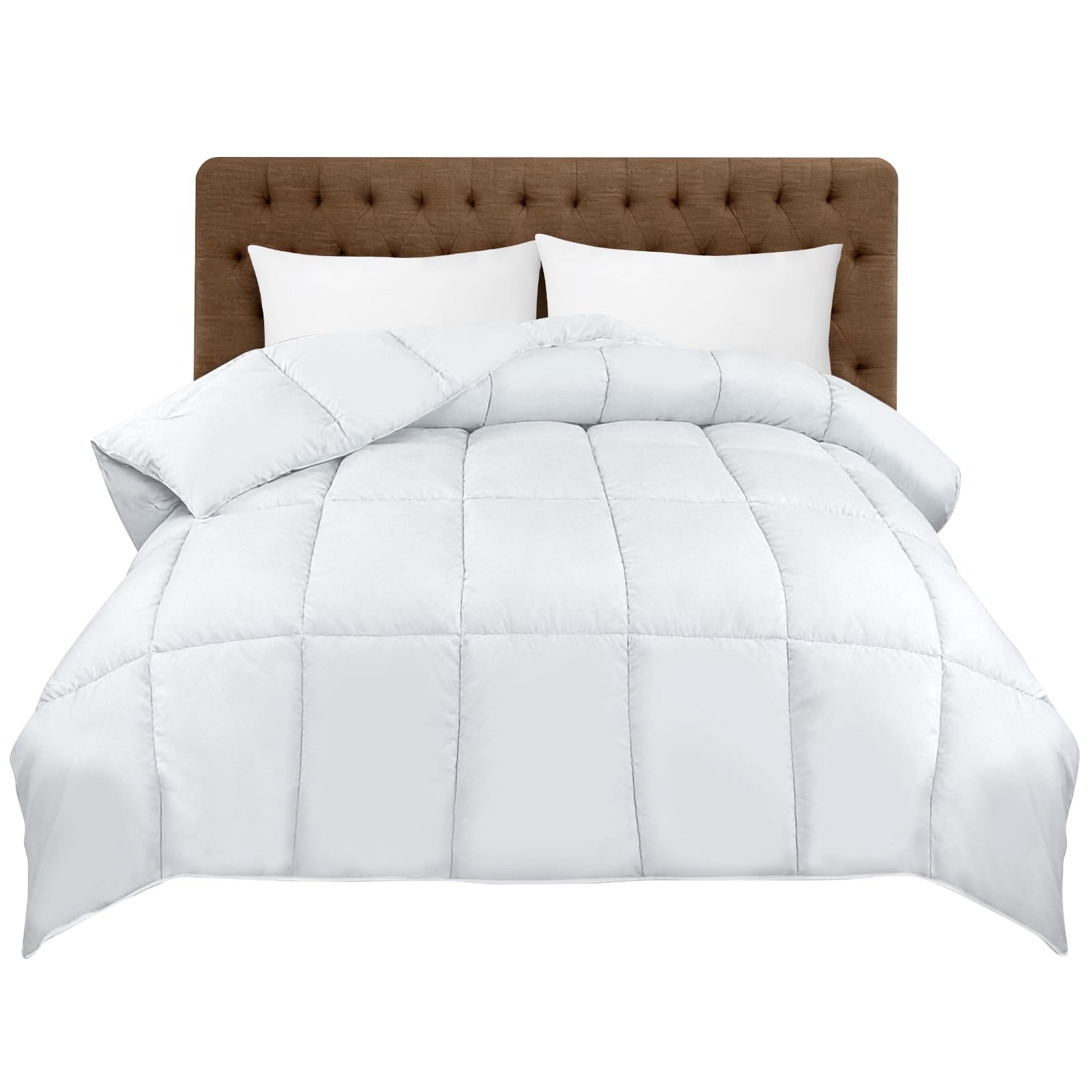 EASY SPEED Edredon Cama 150 cm,100% Suave Microfibra Nordico Edredon 220x240 cm, Relleno 300 gr/m²,Otoño-Invierno, Adecuado para Hoteles,Dormitorios(Blanco)