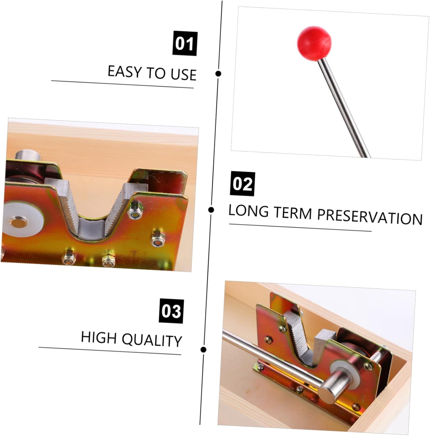 1pc Heavy Duty Manual Nut Opener Tool Sturdy Nut Cracker for Macadamia Walnut Pecans Design Handle Easy to Use and Labor-saving Shelling