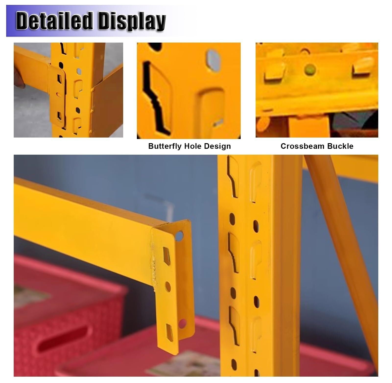 SDdPulse Scaffale per pneumatici da garage per montaggio a parete, scaffale per ruote di pneumatici, multi ripiani per pneumatici con hardware facile da montare, giallo