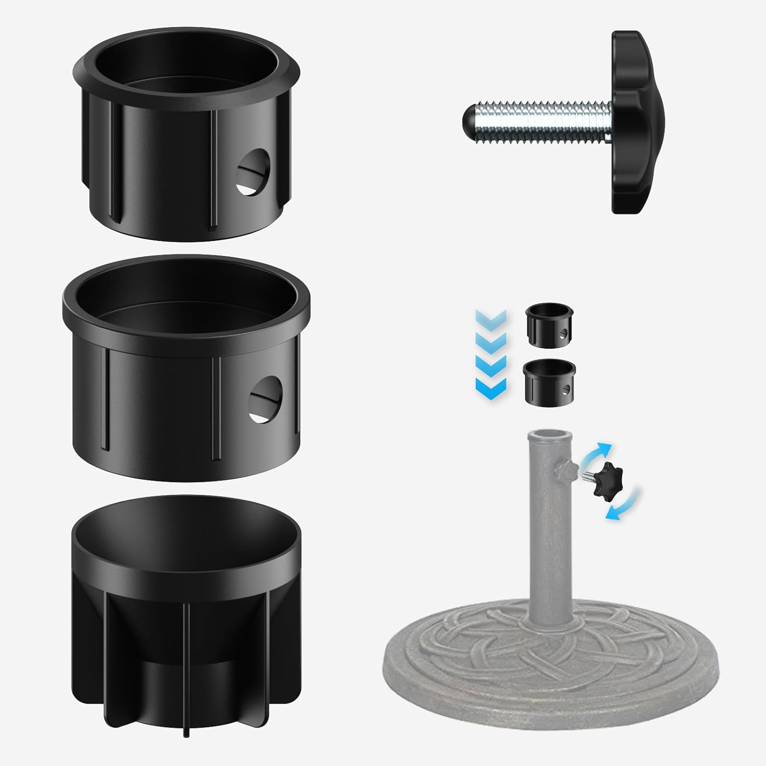 Zaquak 4 Pcs Umbrella Base Stand Replacement Parts,Patio