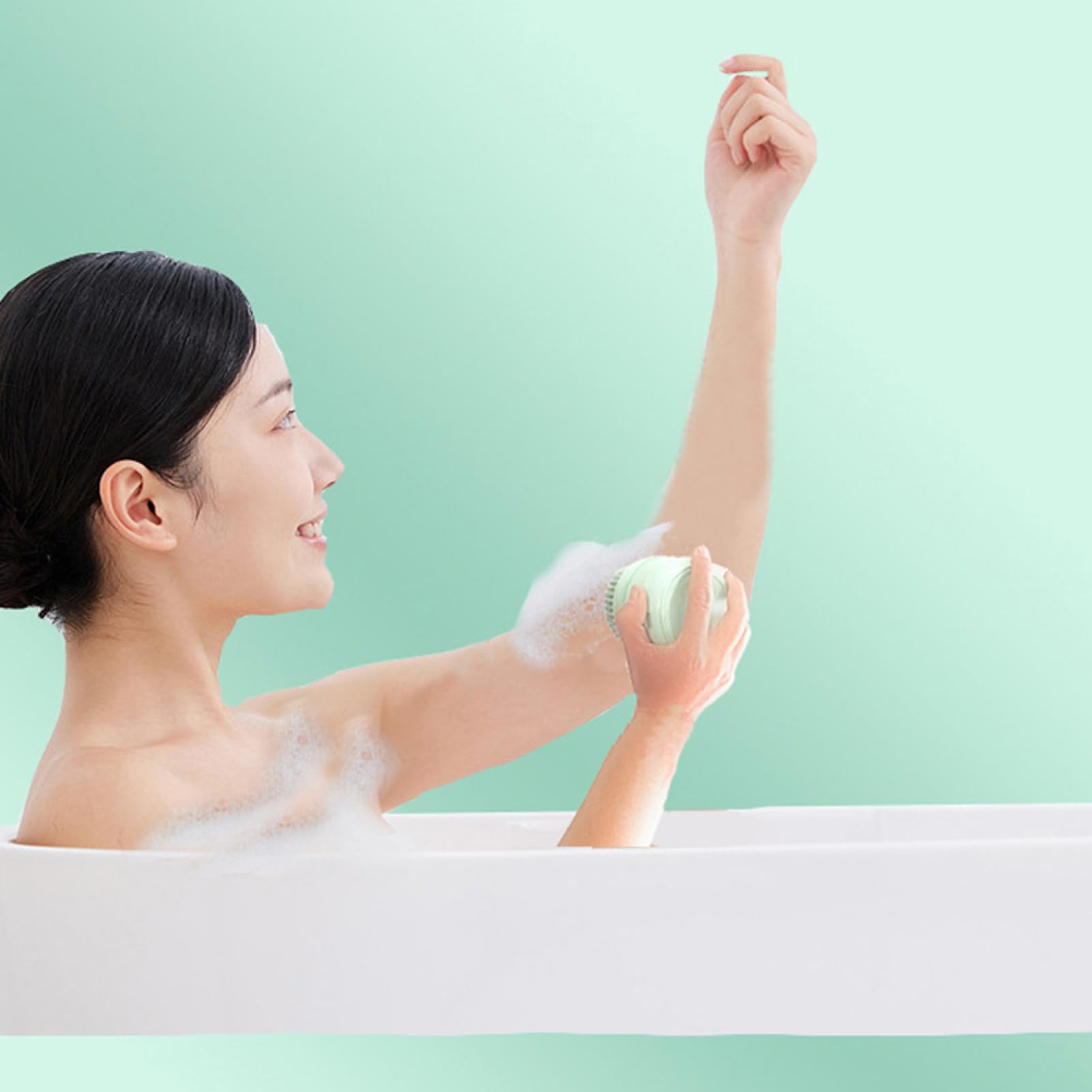 Body Scrubber Massagebürste 5 Bürstenköpfe Großer Akku Rückenschrubber