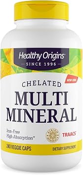 Healthy Origins Chelated Multi Mineral, Albion TRAACS, 240 Caps