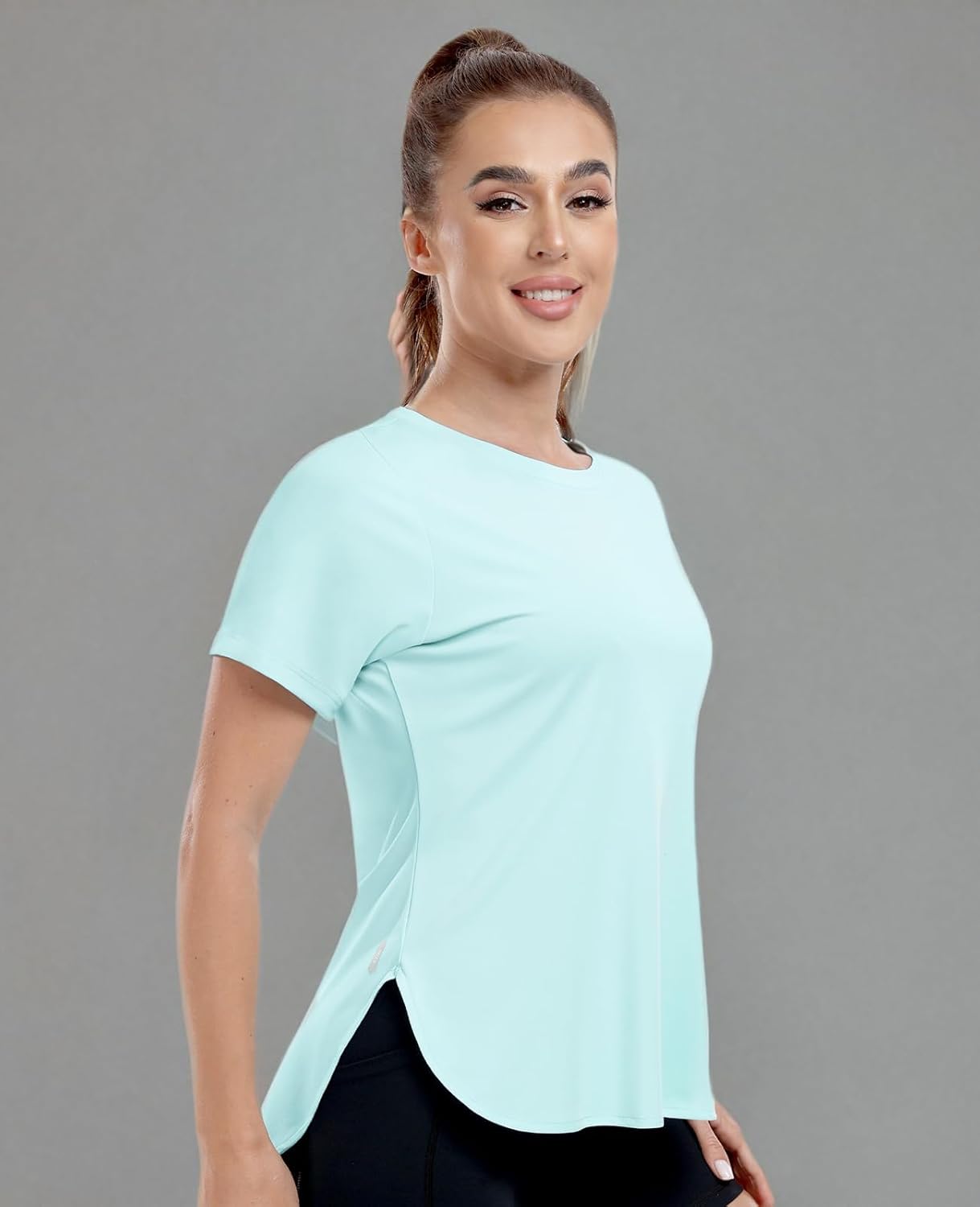 MIER Womens UPF 50+ Sun Protection Workout Tops Short Sleeve UV SPF T-Shirts for Athletic Gym Exercise Yoga, Dry Fit - Image 7