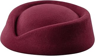 Eiudxue Solid Color Female Flight Attendant Hat Sweet Business Uniform Live Show Women Beret Caps Hats Air Hostess Cosplay