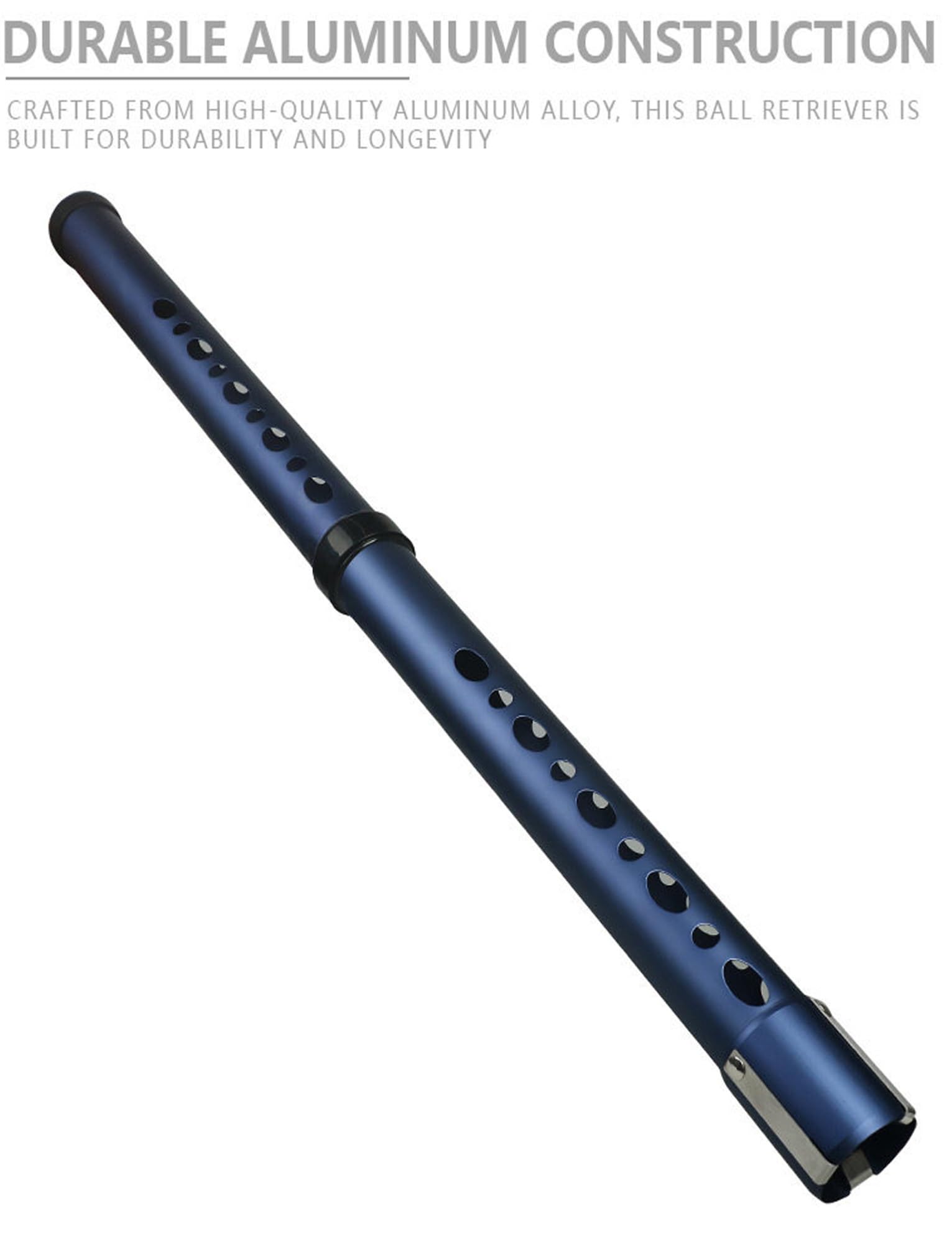 Recogedor de pelotas de golf ligero, tubo de pelusas superior de aleación de aluminio, con capacidad para 20 pelotas para práctica y entrenamiento