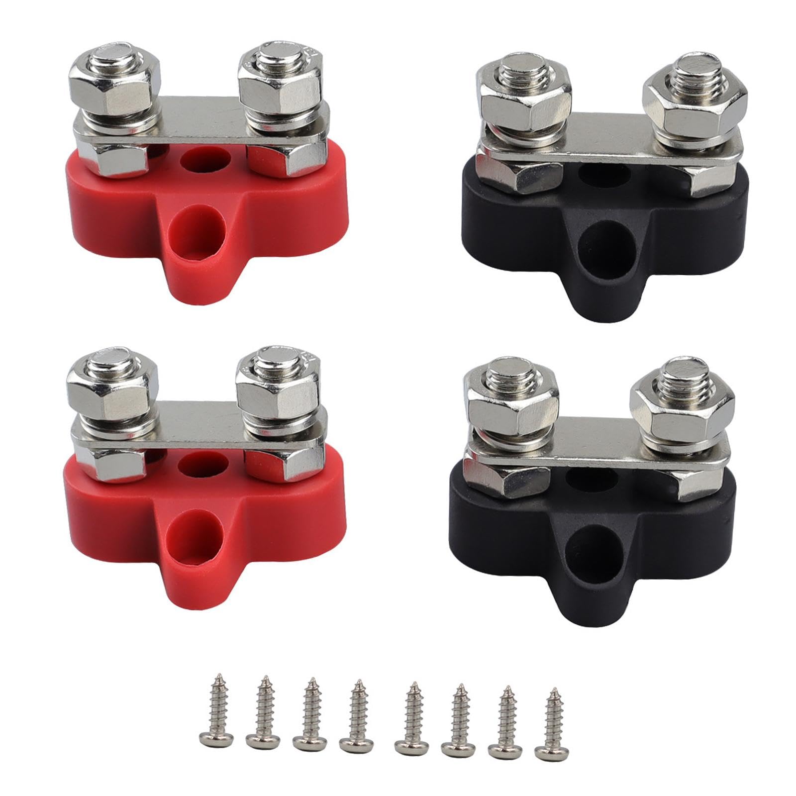 Neaxgeandx M8 Bus Bar Terminal Block Dual Studs Junction Block Post For Truck Rv Boat